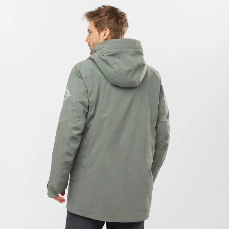 Chaquetas De Esquí Salomon Stance Cargo Insulated Encapuchado Hombre Verde Oliva | MX GRSU930